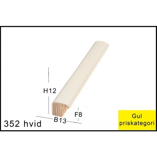 Fotoramme Nr. 352 Hvid Special Størrelse