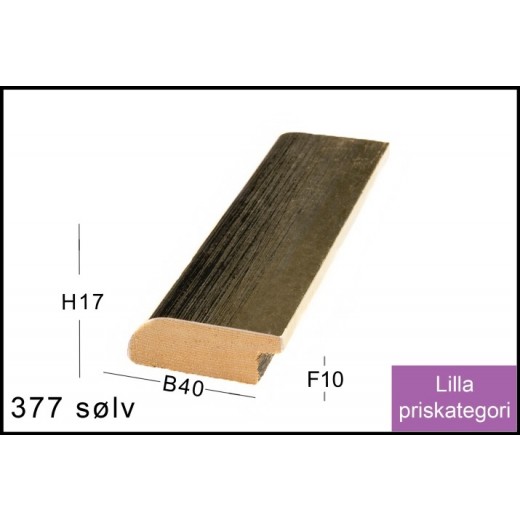 Fotoramme Nr. 377 Sort M/Sølv Special Størrelse