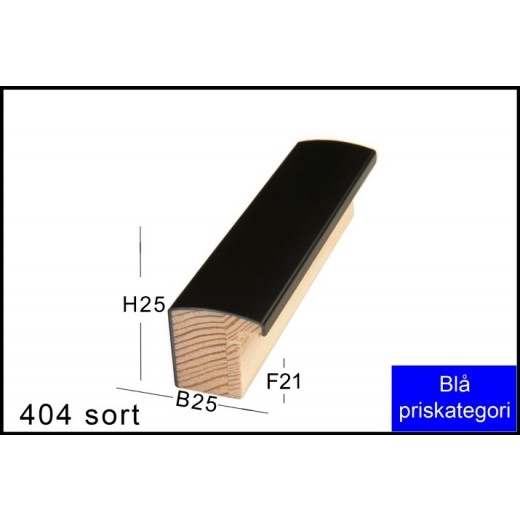 Fotoramme Nr. 404 Mat Sort Special Størrelse