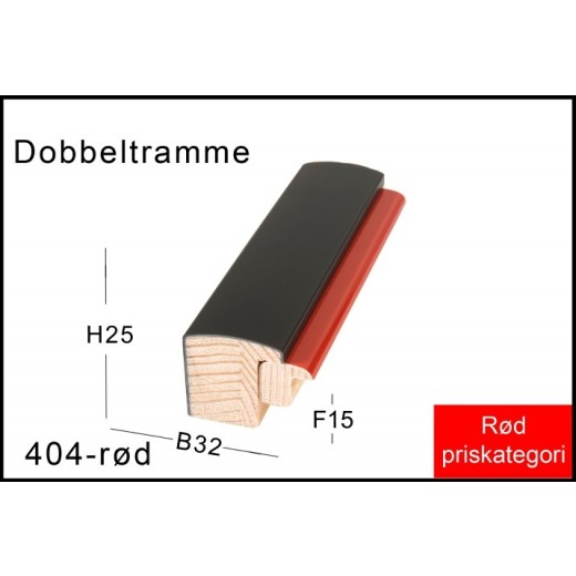 Fotoramme Nr. 404 Rød Trendline Special Størrelse