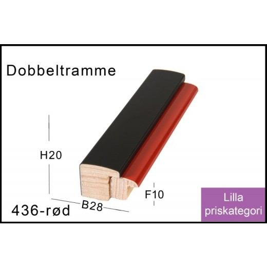 Fotoramme Nr. 436 Rød Trendline Special Størrelse