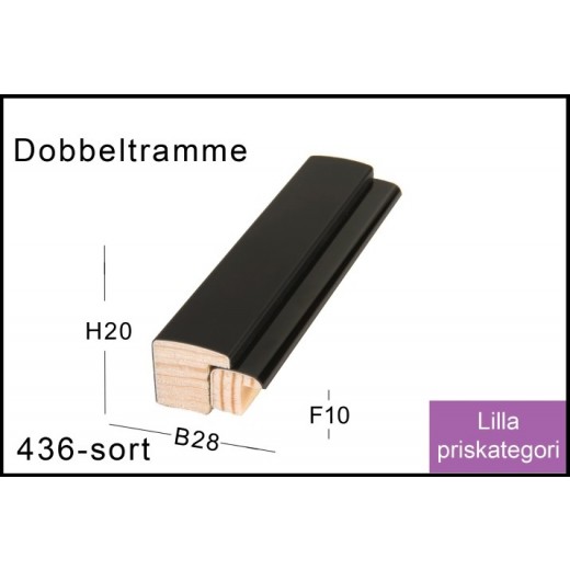 Fotoramme Nr. 436 Sort Trendline