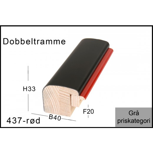 Fotoramme Nr. 437 Rød Trendline