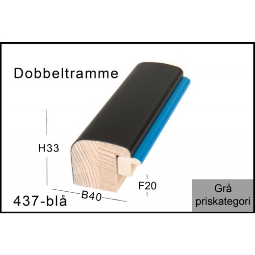 Fotoramme Nr. 437 Blå Trendline