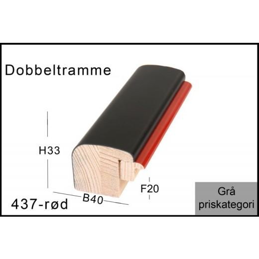 Fotoramme Nr. 437 Rød Trendline