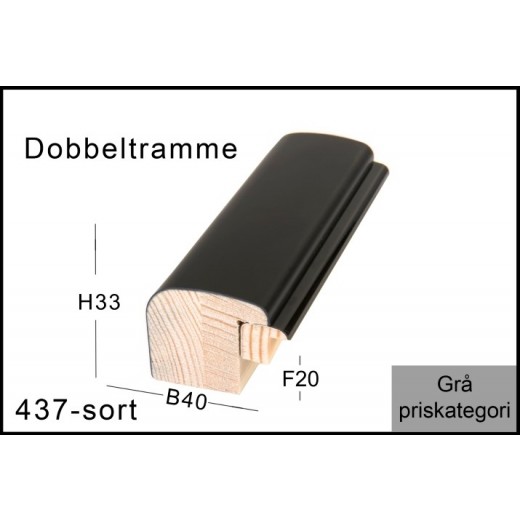 Fotoramme Nr. 437 Sort Trendline
