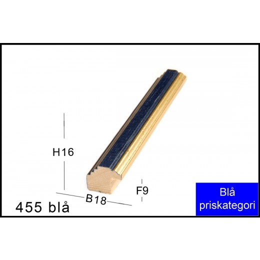 Fotoramme Nr. 455 Blå/Guld