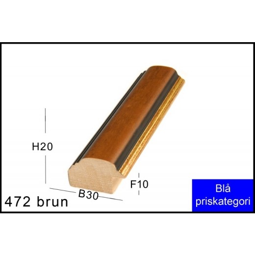Fotoramme Nr. 472 Brun/Guld Special Størrelse