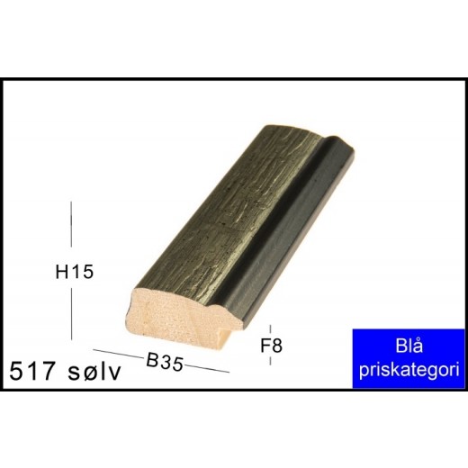 Fotoramme Nr. 517 Sølv Special Størrelse