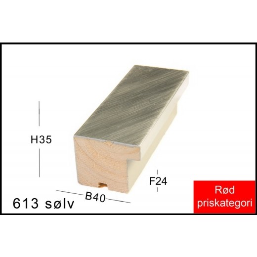 Fotoramme Nr. 613 Krydsrevet Sølv