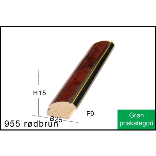 Fotoramme Nr. 955 Brun M/Guld Special Størrelse