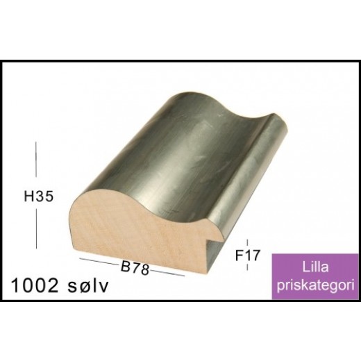 SPEJL I RAMME NR. 1002 SØLV