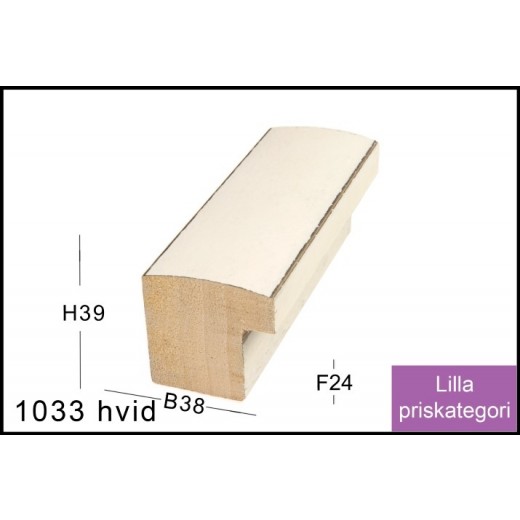 Fotoramme Nr. 1033 Hvid Special Størrelse