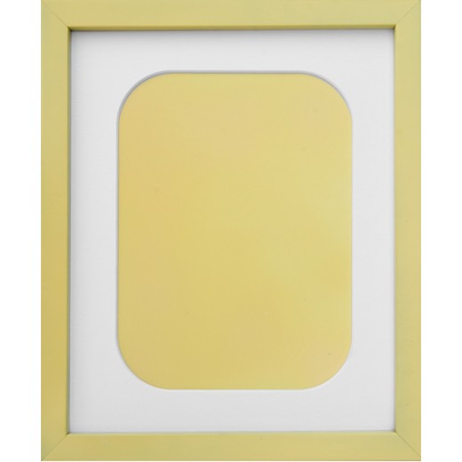 Ramme 1045 Lysegul m/ passepartout 24x30/18x24