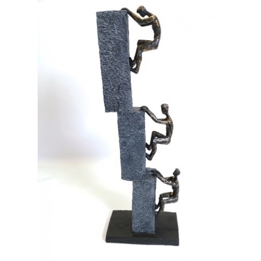 3 klatrende mænd på væg H. 46cm