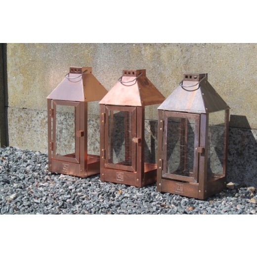 Kobber Mini Lanterne 17x17x33,5 cm
