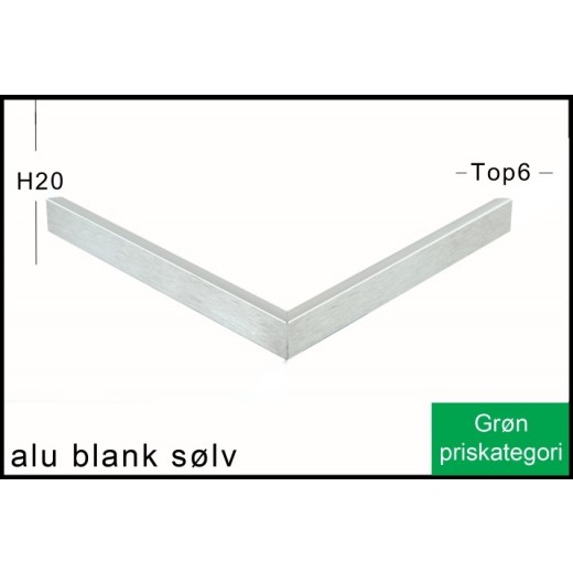 Fotoramme Alu Blank Sølv