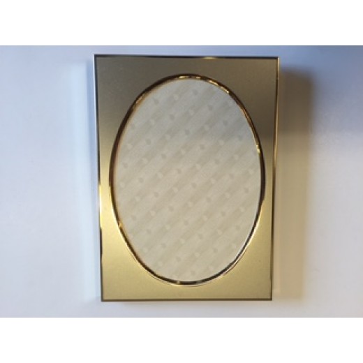 CP GULD OVAL MESSINGRAMME