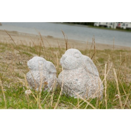 Granit hare - Liggende. Farve rosa.