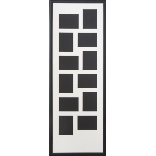 Års ramme 30,5x90 cm m/12 stk. 9x12 huller