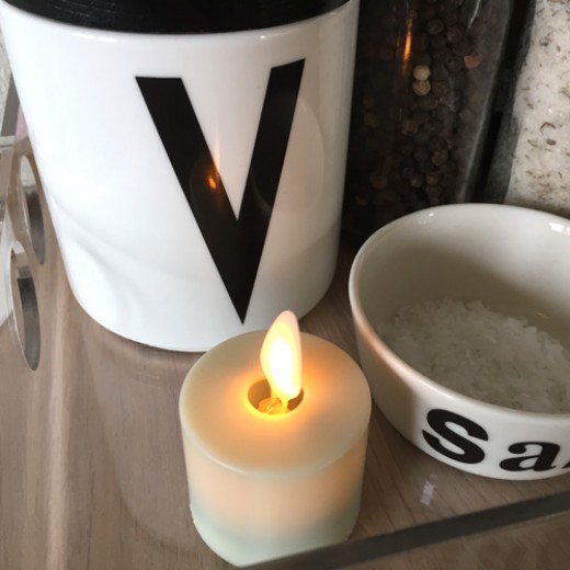 Fyrfadslys med batteri