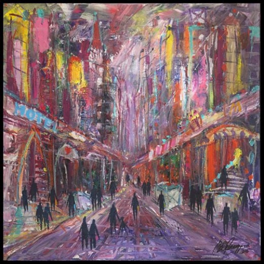 Poul Spanggaard - maleri af Poul Spanggaard - New York maleri