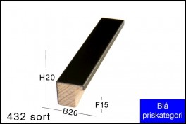 SVÆVERAMME NR. 619 MAT SORT