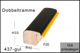 SVÆVERAMME NR. 619 MAT SORT