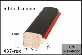 Fotoramme Nr. 437 Rød Trendline