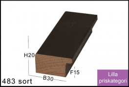 SVÆVERAMME NR. 619 MAT SORT