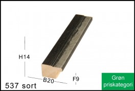 Fotoramme Nr. 537 Sort M/Sølv