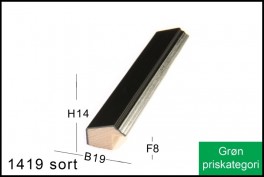 Fotoramme Nr. 1419 Sort M/Sølv