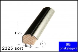 SVÆVERAMME NR. 619 MAT SORT