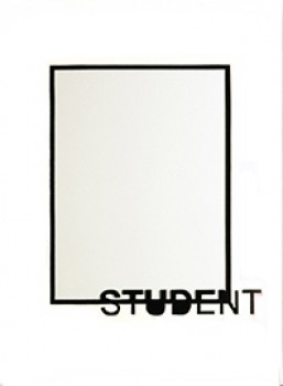 PP120 - Dobbelt passepartout m/ sort "Student" 30x40