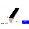 Fotoramme Nr. 432 Sort m/sølv