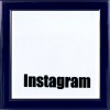 Instagram ramme 10x10 mørke blå