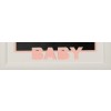 pp107 dobbelt passepartout m/ lyserødt "BABY"