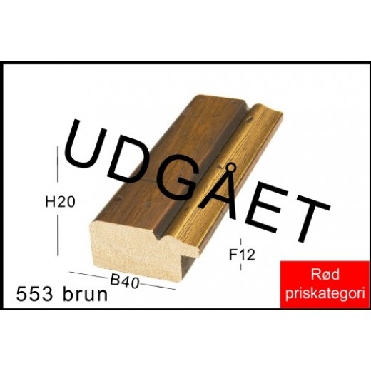 RAMMELISTE NR. 553 BRUN/GULD