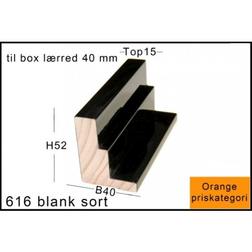 616 mat sort svæveramme.