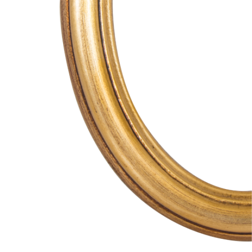 10 Oval træramme Guld