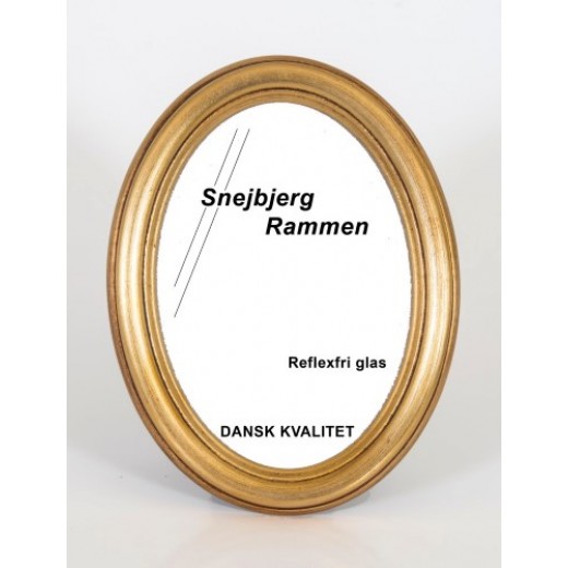 10 Oval træramme Guld