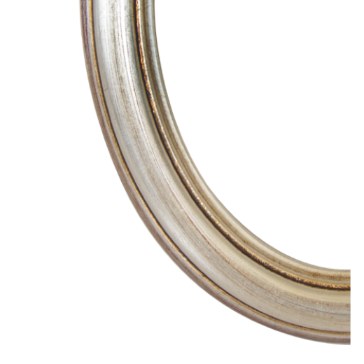 10 Oval træramme Sølv