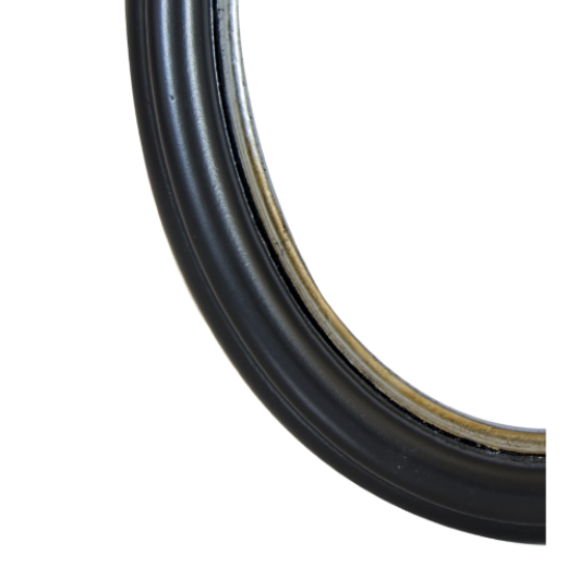 10 Oval træramme Sort m/sølv