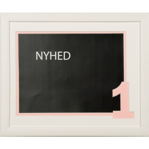  Dobbelt passepartout m/ lyserødt "ET-TAL" 24x30