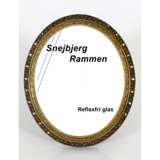 OR60 Oval træramme Guld