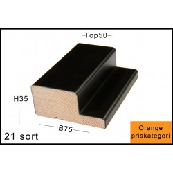 SVÆVERAMME NR. 21 MAT SORT