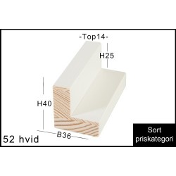 RAMMELISTE NR. 52 HVID