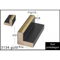RAMMELISTE NR. 3134 GULD/SORT