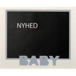 pp107 DOBBELT PASSEPARTOUT M/ blåt "BABY"