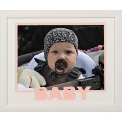 Dobbelt passepartout m/ rødt "BABY" 24x30